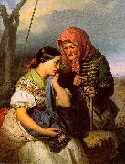  Alajos Gyorgyi  Giergl Consolation A oil painting artist